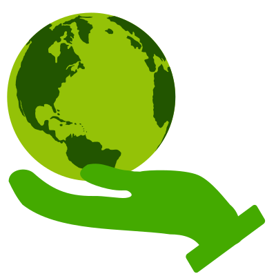 Schützende Hand um die Erde